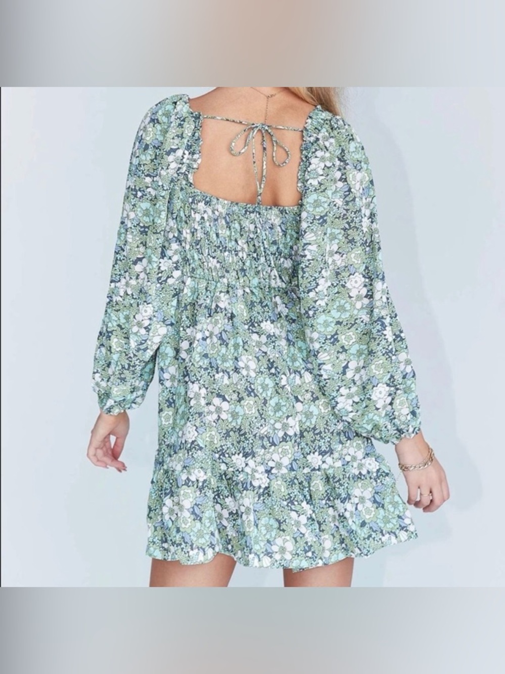 Princess Polly Green Floral Dress - Picture 3 of 6